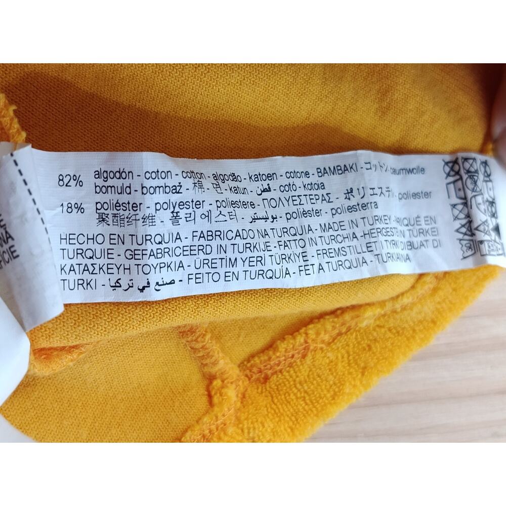 Zara Terry Cloth Tank Mini Dress Yellow Cover Up Small Beachy Vacation - Picture 11 of 12